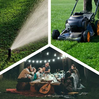Tuin Stekkerzuil 4 Contacten 3680W IP44 Zwart — miniatuur 6