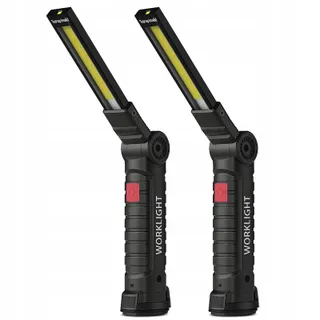 COQUIMBO LED Werklamp Met Magneet En Haak 2 Stuks Zwart
