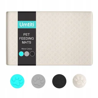 UMTITI Naponderlegger Hond Kat 60x40cm Siliconen Waterdicht Crème — miniatuur 1