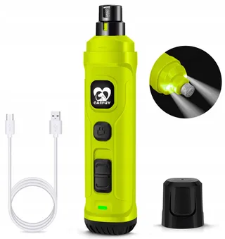 CASFUY Nagelslijper Honden Katten 2-Snelheid LED Groen — miniatuur 1