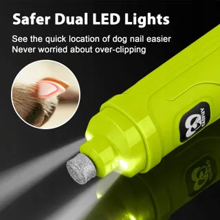 CASFUY Nagelslijper Honden Katten 2-Snelheid LED Groen — miniatuur 2
