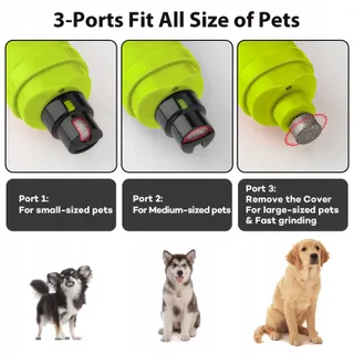 CASFUY Nagelslijper Honden Katten 2-Snelheid LED Groen — miniatuur 6
