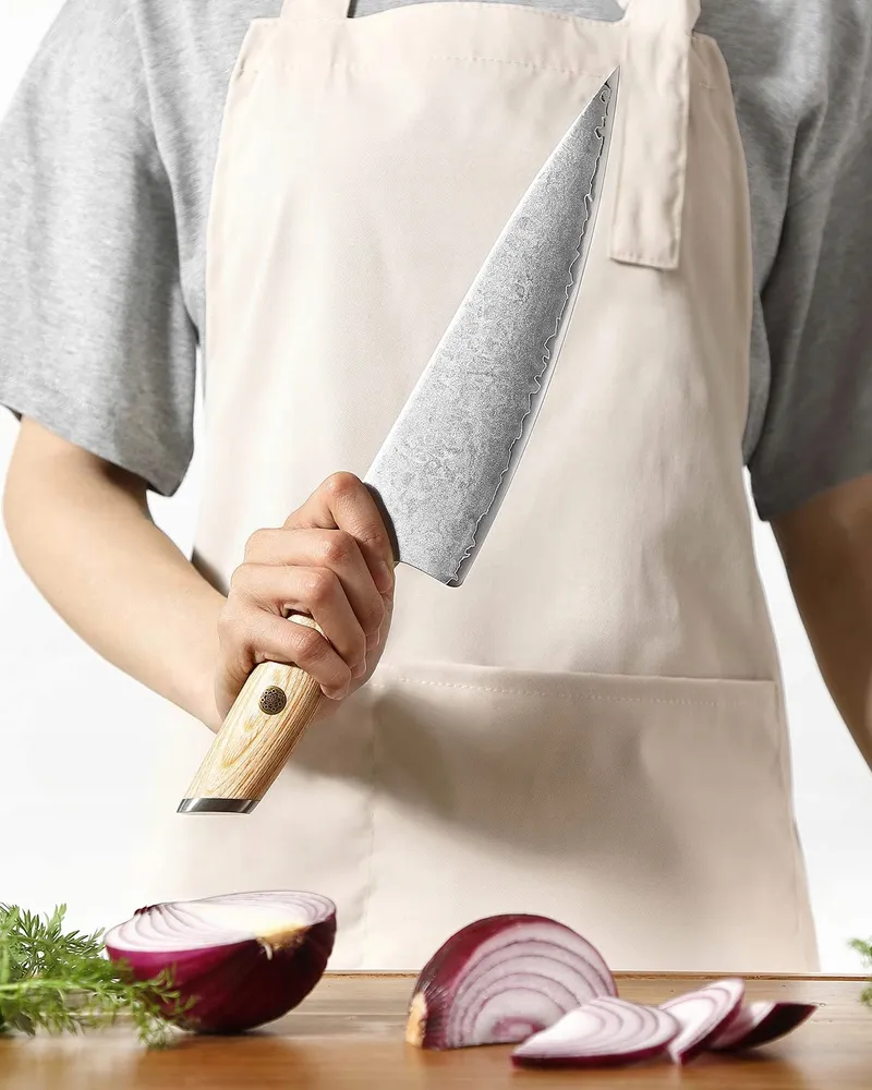 XINZUO Koksmes 21cm 10Cr15CoMoV Japanse Stijl Pakkaholz — foto 8