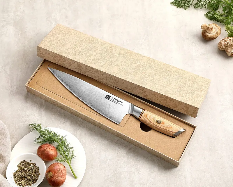 XINZUO Koksmes 21cm 10Cr15CoMoV Japanse Stijl Pakkaholz — foto 9
