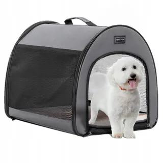 PETSFIT Opvouwbare Transportbox Honden Katten Konijnen Grijs