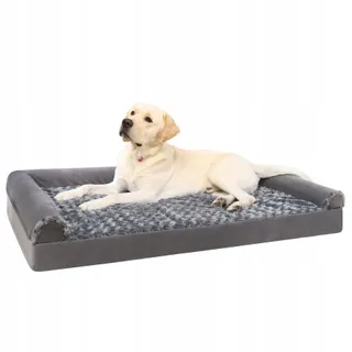 KSIIA Orthopedisch Hondenbed Middelgrote Honden 91x68x16cm Grijs