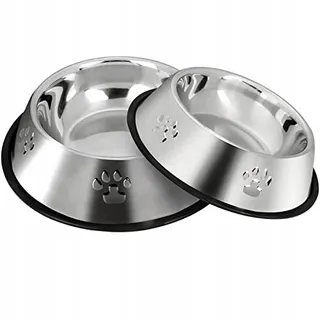 Set van 2 Kommen XS 15cm 200ML Roestvrij Staal Zilver