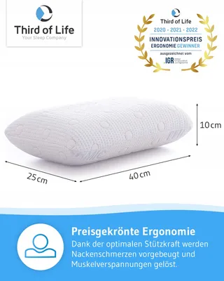 VOLAR Reiskussen Orthopedisch Memory Foam 40x25x10cm — miniatuur 2