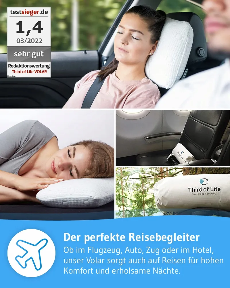 VOLAR Reiskussen Orthopedisch Memory Foam 40x25x10cm — foto 5