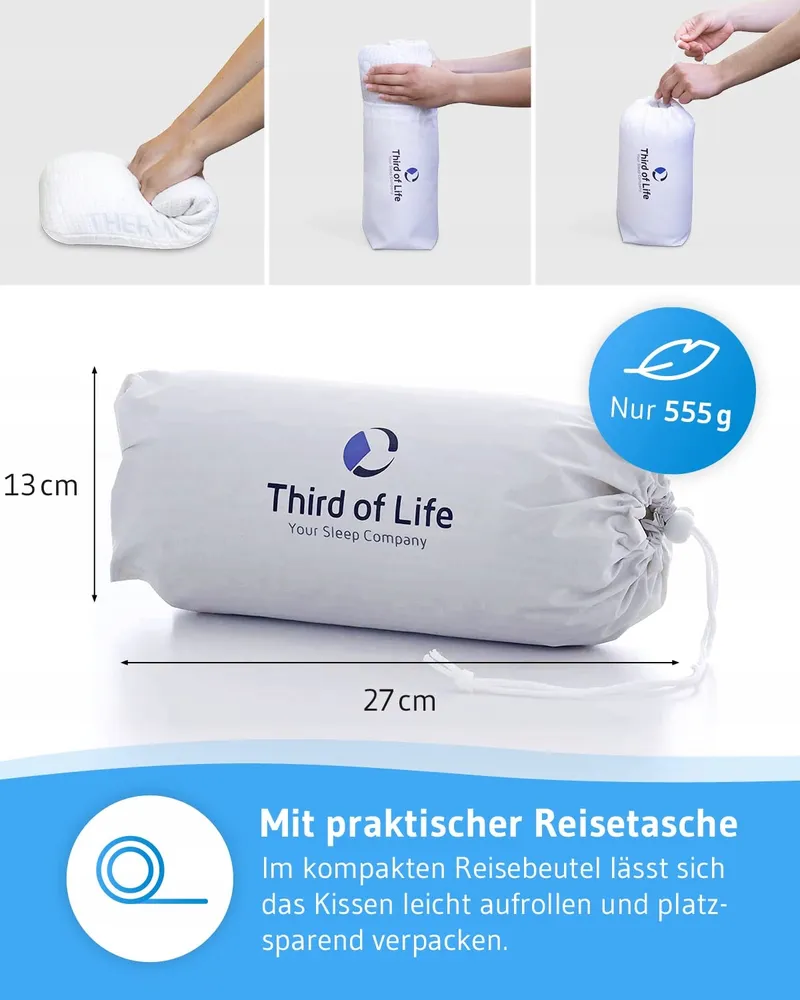 VOLAR Reiskussen Orthopedisch Memory Foam 40x25x10cm — foto 6