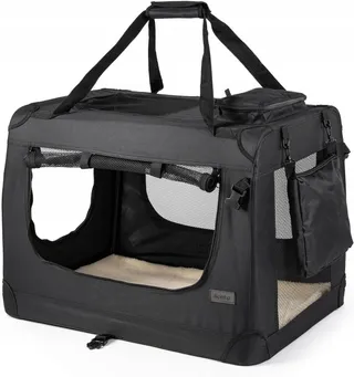 LIONTO Opvouwbare Transportbox Hond Kat 70x52x50cm 15kg Zwart