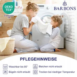 BARBONS Waterdichte Matrasbeschermer 180x200 Katoen Oeko-TEX — miniatuur 6