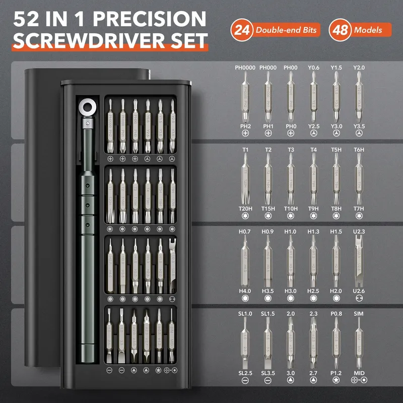 JOREST 52-in-1 Precisieschroevendraaierset Macbook Laptop PS4 PS5 iPhone — foto 6