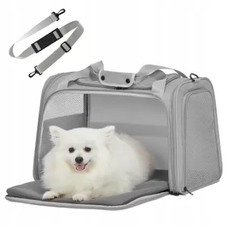 PETSFIT Draagtas Kleine Honden en Katten Licht Grijs