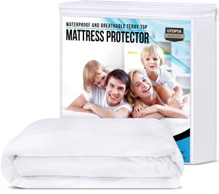 UTOPIA BEDDING Waterdichte Matrasbeschermer 90x190x40cm