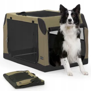 PETSFIT Opvouwbare Transportbox Hond Kat L Legergroen