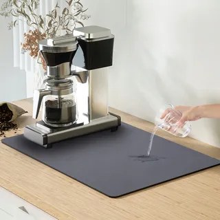 ZAWAER Afdruipmat Koffie Sneldrogend 60x40cm Zwart