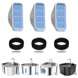 PEKTACO Fonteinfilters Kat en Hond 3 Stuks — miniatuur 1