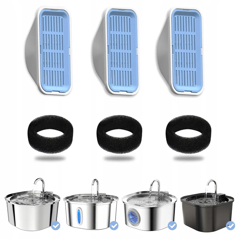 PEKTACO Fonteinfilters Kat en Hond 3 Stuks — foto 1