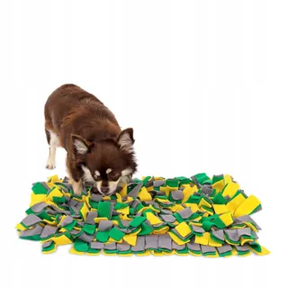 LIONTO Snuffelmat Honden Katten 50x34cm Geel-Groen