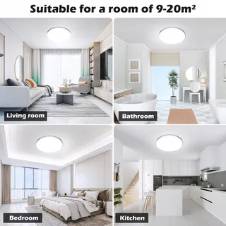 OUILA LED Plafondlamp 24W 6500K IP44 Badkamer Keuken Slaapkamer — miniatuur 7