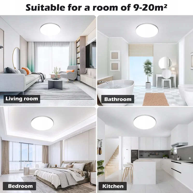 OUILA LED Plafondlamp 24W 6500K IP44 Badkamer Keuken Slaapkamer — foto 7