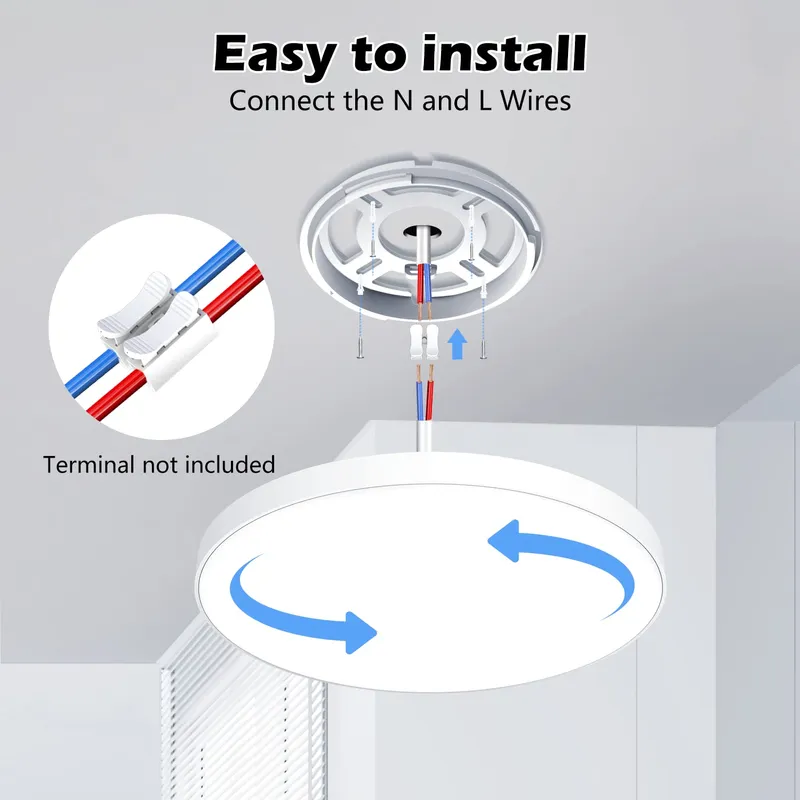 OUILA LED Plafondlamp 24W 6500K IP44 Badkamer Keuken Slaapkamer — foto 5