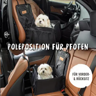 RUDELKONIG Waterafstotend Hondenzitje Achterbank Auto Zwart — miniatuur 2