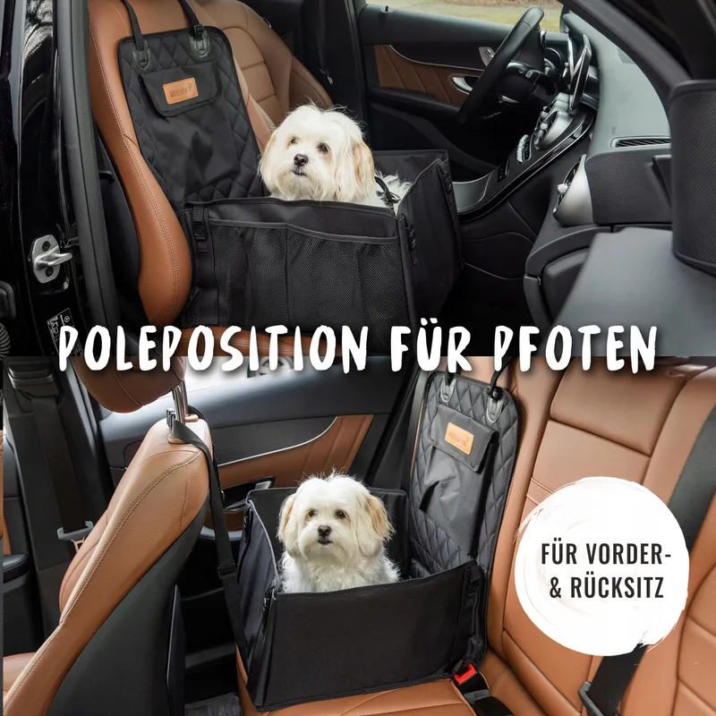 RUDELKONIG Waterafstotend Hondenzitje Achterbank Auto Zwart — foto 2