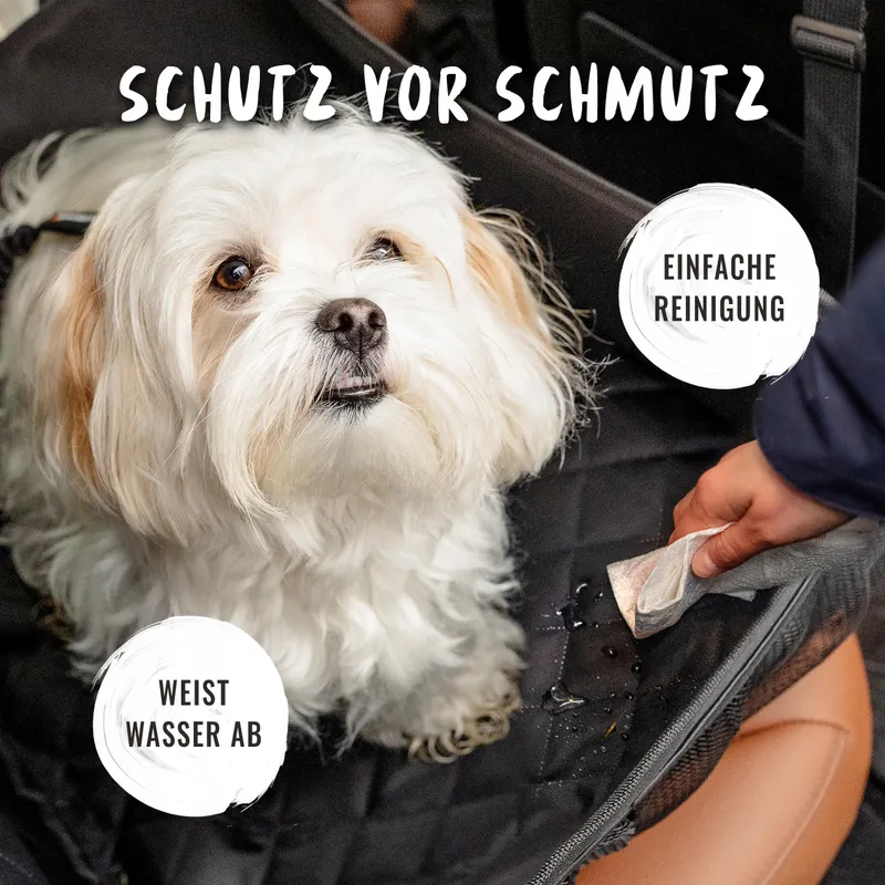 RUDELKONIG Waterafstotend Hondenzitje Achterbank Auto Zwart — foto 6