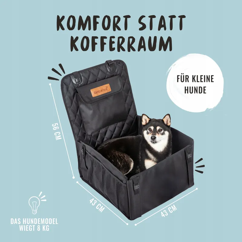 RUDELKONIG Waterafstotend Hondenzitje Achterbank Auto Zwart — foto 3
