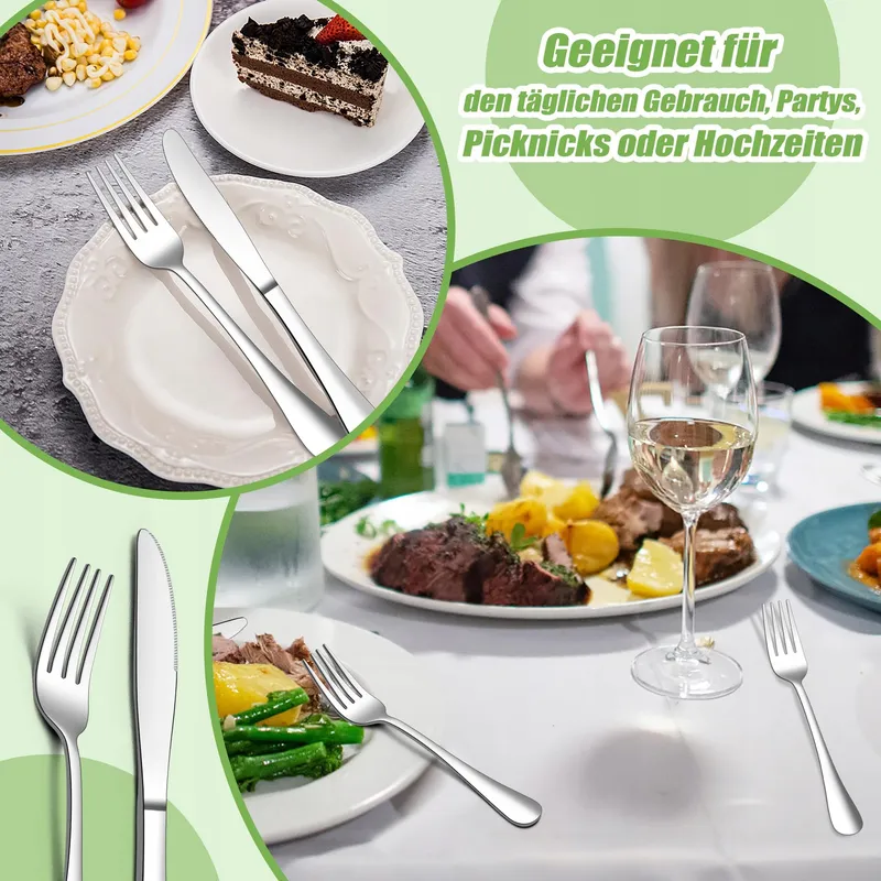 JOYFAIR Steakbestekset 24-delig RVS voor 12 Personen — foto 5