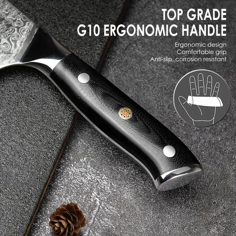 HOME SAFETY Damastmessenset 3-delig 67 Lagen G10 Handvat — foto 4