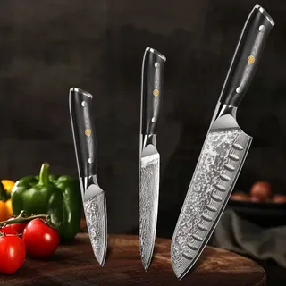 HOME SAFETY Damastmessenset 3-delig 67 Lagen G10 Handvat — miniatuur 6