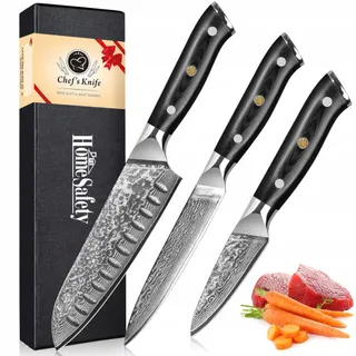 HOME SAFETY Damastmessenset 3-delig 67 Lagen G10 Handvat — miniatuur 1