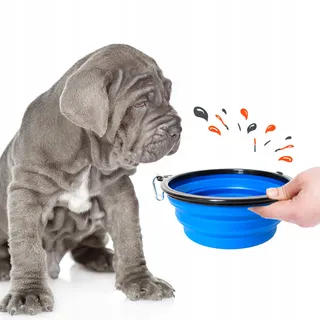 PETSATION Opvouwbare Hondenbak 350ml voor Onderweg Blauw — miniatuur 2