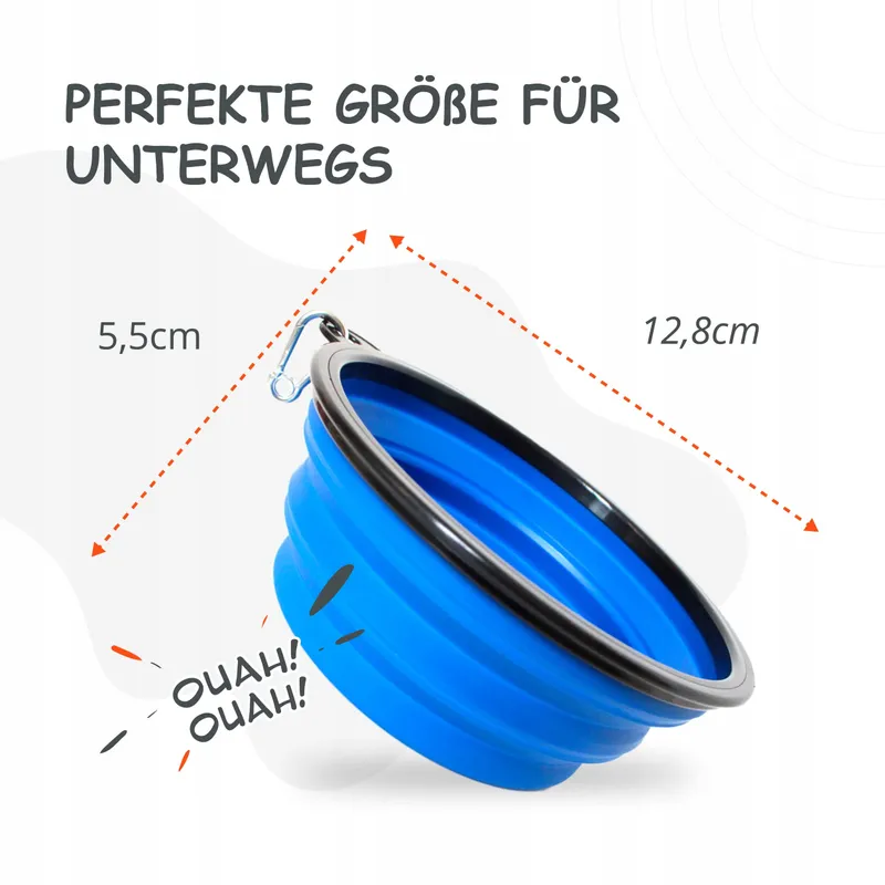 PETSATION Opvouwbare Hondenbak 350ml voor Onderweg Blauw — foto 5