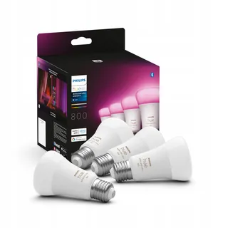 PHILIPS Hue White Color Ambiance E27 LED Lampen 4-Pack Smart