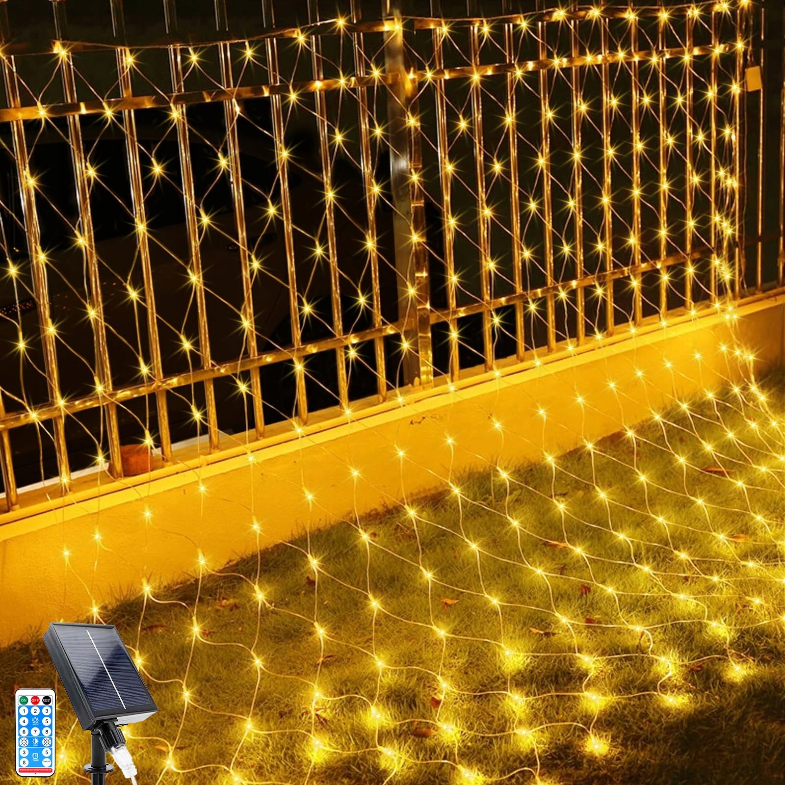 Ghonlzin Solar Lichtnet 8 Standen Waterdicht 1,5x1,5m