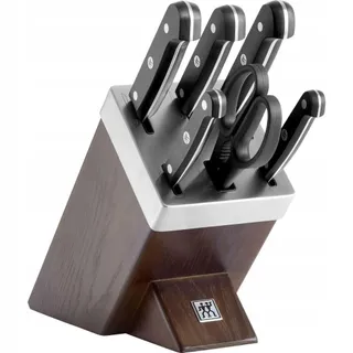 ZWILLING Gourmet Zelfslijpend Messenblok 7-delig Roestvrij Staal Hout