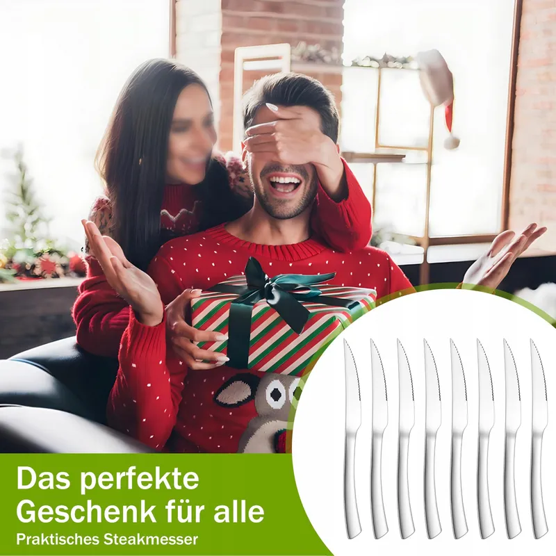 JOYFAIR Steakmessenset 8-delig Rvs 23cm Gepolijst — foto 7