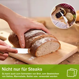 JOYFAIR Steakmessenset 8-delig Rvs 23cm Gepolijst — miniatuur 5