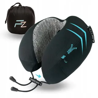 FLOWZOOM Dream Nekkussen Traagschuim Auto Vliegtuig Zwart