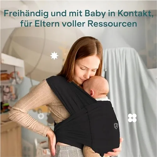 KOALA BABYCARE Draagdoek Baby Zacht tot 9kg Zwart — foto 8