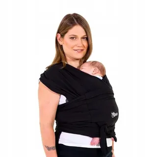 KOALA BABYCARE Draagdoek Baby Zacht tot 9kg Zwart
