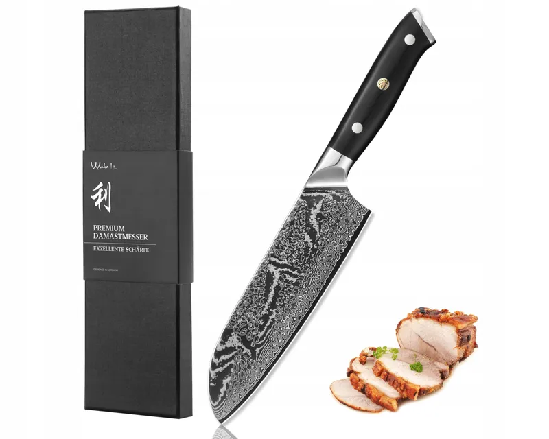 WAKOLI Nitoko Santokumes 18cm Damast 67 Lagen G10 Handvat — foto 1