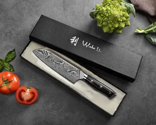 WAKOLI Nitoko Santokumes 18cm Damast 67 Lagen G10 Handvat — miniatuur 3