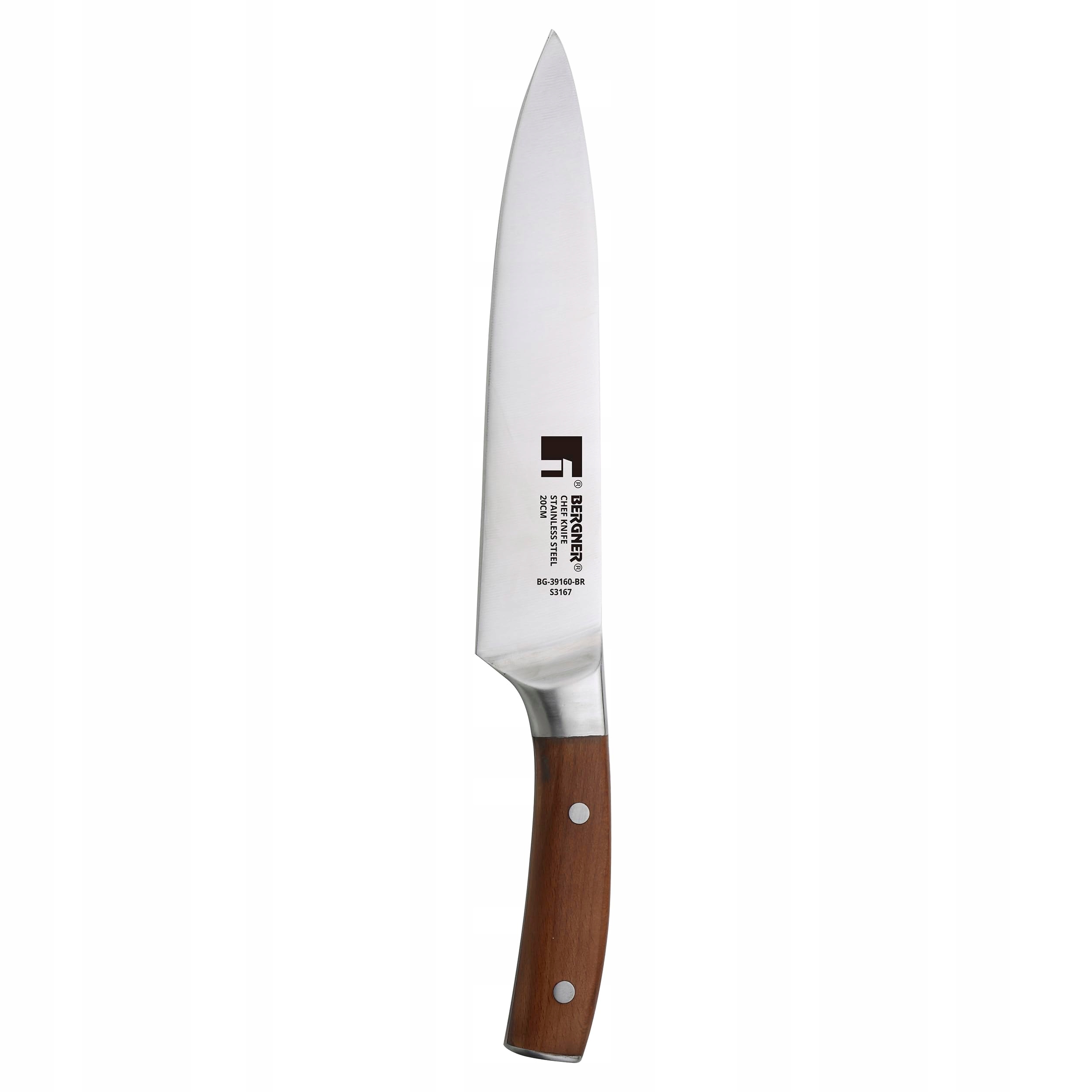 BERGNER Wolfsburg Koksmes 20cm Rvs Houten Handvat