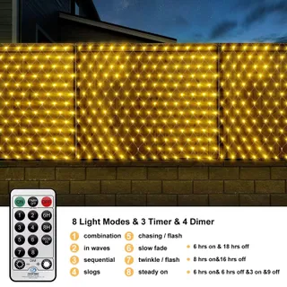 CORST Lichtnet Waterdicht Afstandsbediening 6x2M 300LED — miniatuur 2