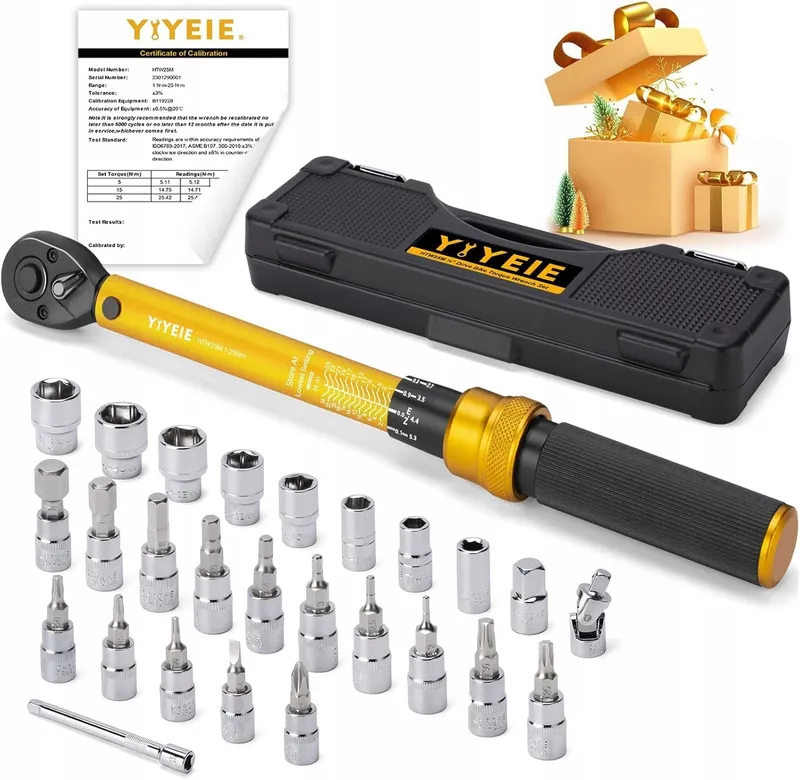 YIYEIE Momentsleutelset Fiets Motor 1-25Nm 72 Tanden — foto 1